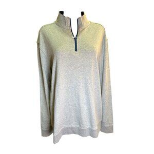 Southern Tide 1/4 Zip Pullover Sweater Cary Style #1518 Heather Grey Sailing NWT